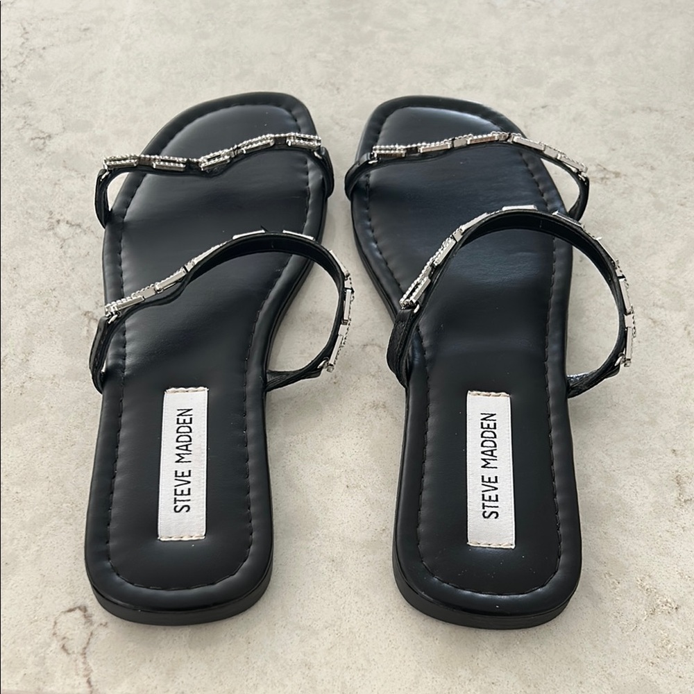 Steve Madden Black Sandals